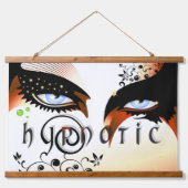 Blauwe ogen Mode make-up Hangend Wandkleed (Voorkant)