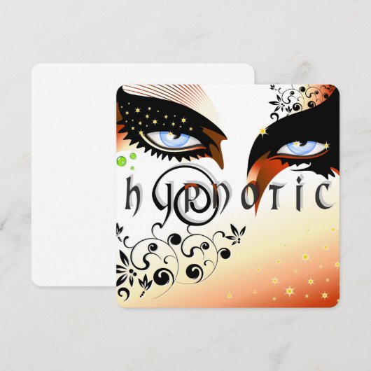 Blauwe ogen Mode make-up Kaart (Voorkant / Achterkant)