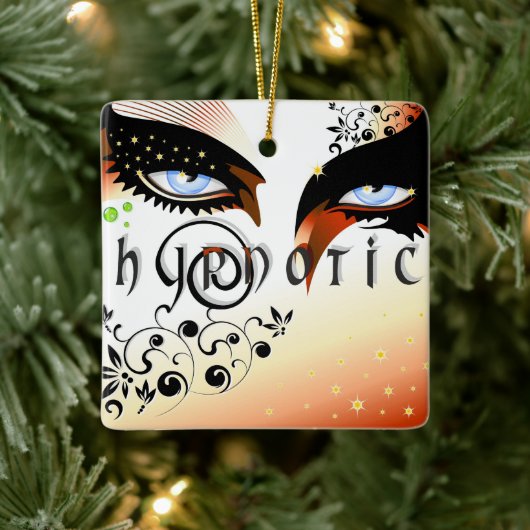 Blauwe ogen Mode make-up Keramisch Ornament (Boom)