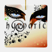 Blauwe ogen Mode make-up Keramisch Ornament (Achterkant)