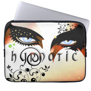 Blauwe ogen Mode make-up Laptop Sleeve