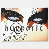 Blauwe ogen Mode make-up Magneet (Voorkant)