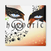 Blauwe ogen Mode make-up Magneet (Voorkant)