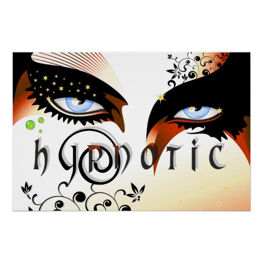 Blauwe ogen Mode make-up Perfect Poster (Voorkant)