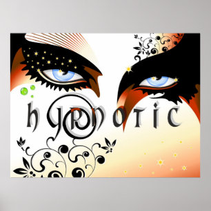 Blauwe ogen Mode make-up Poster