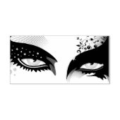 Blauwe ogen Mode make-up Rubberstempel (Afrduk)