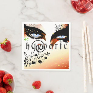 Blauwe ogen Mode make-up Servet
