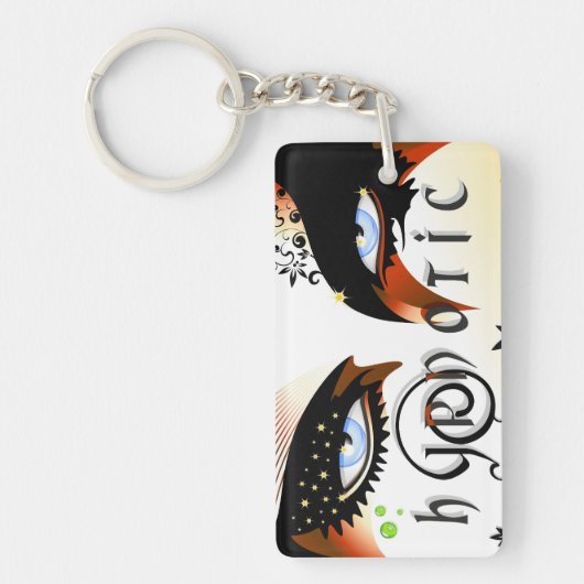 Blauwe ogen Mode make-up Sleutelhanger (Voorkant)