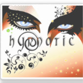 Blauwe ogen Mode make-up Sticker (Voorkant)