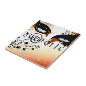 Blauwe ogen Mode make-up Tegeltje (Zijkant)