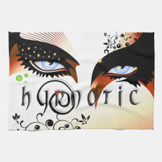 Blauwe ogen Mode make-up Theedoek (Horizontaal)