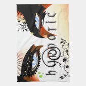 Blauwe ogen Mode make-up Theedoek (Verticaal)