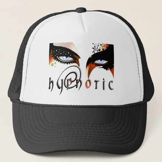 Blauwe ogen Mode make-up Trucker Pet (Voorkant)