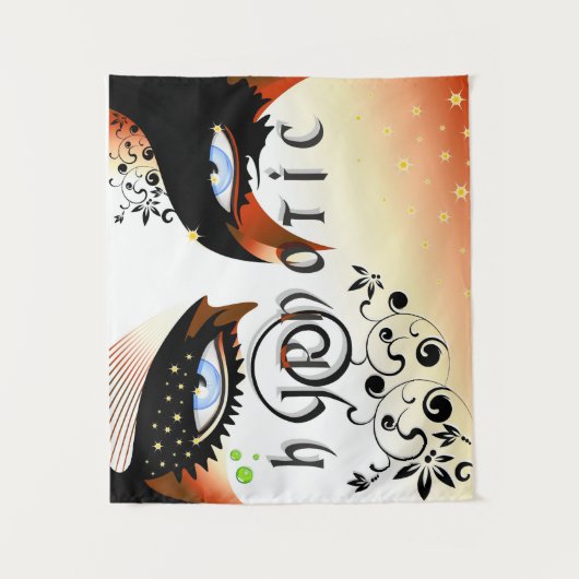 Blauwe ogen Mode make-up Wandkleed (Voorkant)