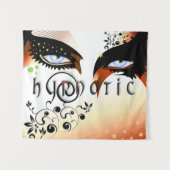 Blauwe ogen Mode make-up Wandkleed (Voorkant (horizontaal))