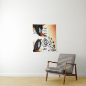 Blauwe ogen Mode make-up Wandkleed (In situ)