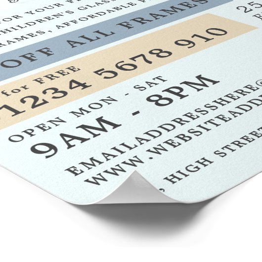 Blauwe ogen, Opticien, Technische specialist Poster (Hoek)