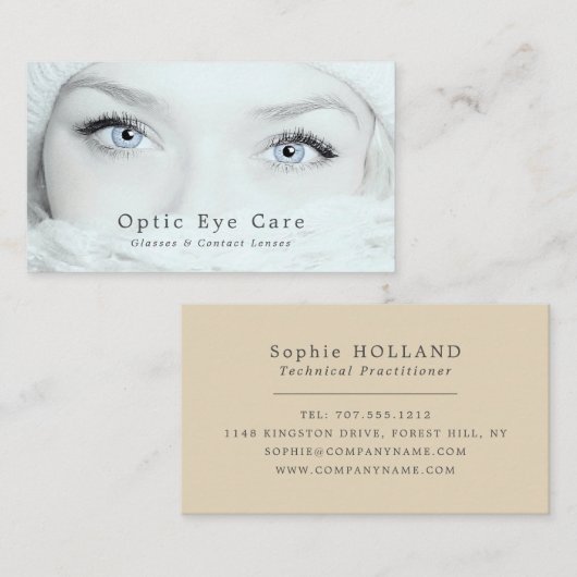 Blauwe ogen, Opticien, Technische specialist Visitekaartje (Voorkant / Achterkant)