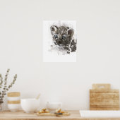 Blauwe ogen poster (Keuken)