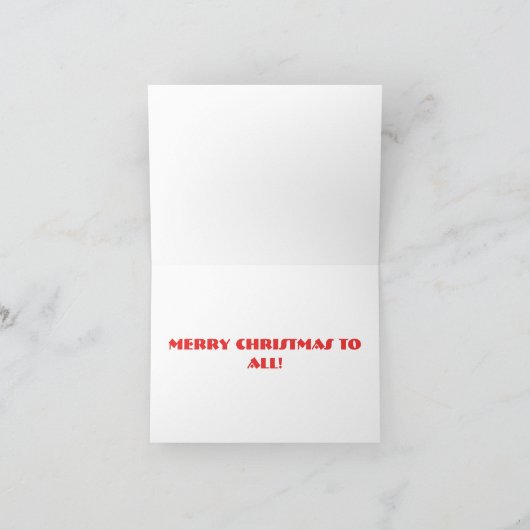 Blauwe Ogen Santa Claus Abstracte Kunst Kaart (Binnen)