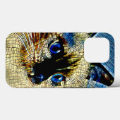 Blauwe Ogen Siamese Kat Mozaïek Tegels Case-Mate iPhone Case (Achterkant (horizontaal))