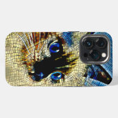 Blauwe Ogen Siamese Kat Mozaïek Tegels iPhone Hoesje (Achterkant horizontaal)