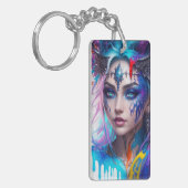 Blauwe ogen sleutelhanger (Voorkant Links)