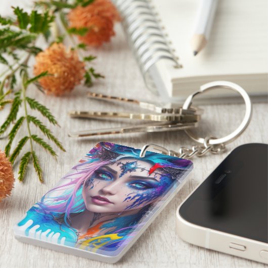 Blauwe ogen sleutelhanger (Voorkant Rechts)