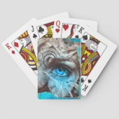 Blauwe ogen speelkaarten (Achterkant)