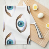 blauwe ogen theedoek (Quarter Fold)
