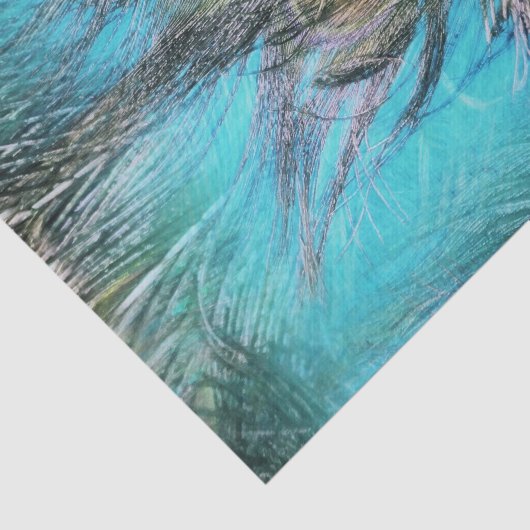 Blauwe ogen tissuepapier (Detail)