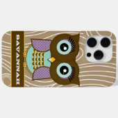 Blauwe Ogen Uil Houten Graan Zig Zag Kies Kleuren Case-Mate iPhone Case (Achterkant (horizontaal))