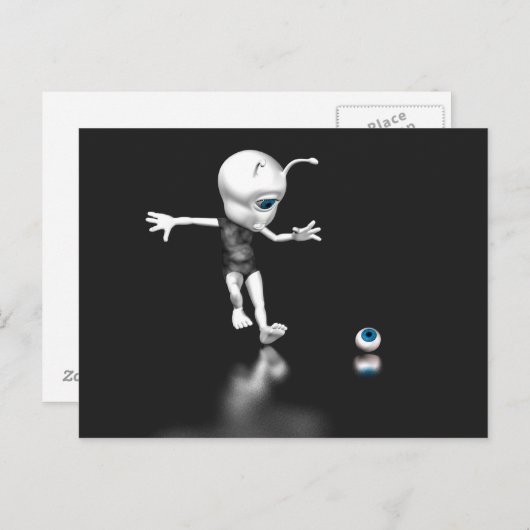 Blauwe ogen verloren briefkaart (Voorkant / Achterkant)