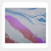 Blauwe ogen vierkante sticker (Voorkant)