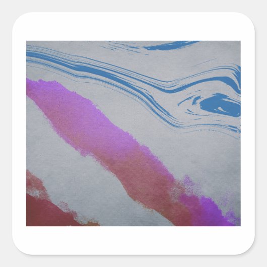 Blauwe ogen vierkante sticker (Voorkant)