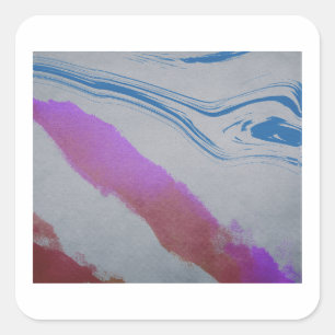 Blauwe ogen vierkante sticker