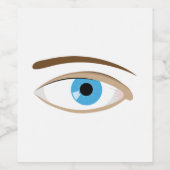 Blauwe ogen wijn etiket (Enkel label)