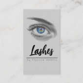 Blauwe ogen Wimpers Wimper Extensies make-up Visitekaartje (Voorkant)