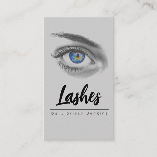 Blauwe ogen Wimpers Wimper Extensies make-up Visitekaartje (Voorkant)