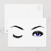  blauwe ogen Winkelen Briefkaart (Voorkant / Achterkant)