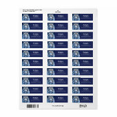 Blauwe ogen Witte Tijger Gepersonaliseerd Etiket (Full Sheet)