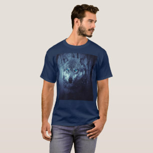 Blauwe ogen wolf t-shirt