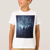 Blauwe ogen wolf t-shirt (Voorkant)
