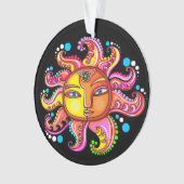 Blauwe Ogen Zon Hemels Acryl Ornament (voorkant)