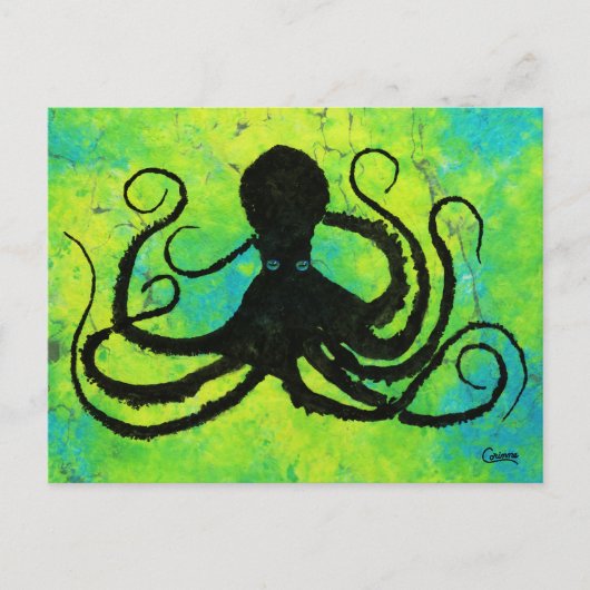 Blauwe ogoonoctopus - Briefkaart (Voorkant)