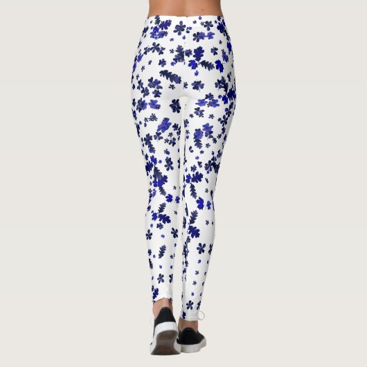 Blauwe olie leggings (Achterkant)