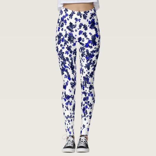 Blauwe olie leggings (Voorkant)