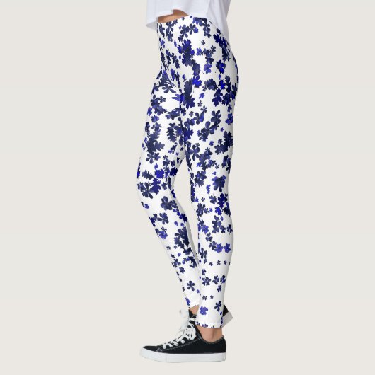 Blauwe olie leggings (Links)