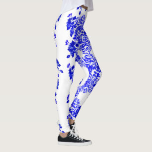 Blauwe olie leggings