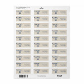 Blauwe Olielantaarn Camping Adres Label (Full Sheet)